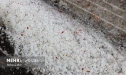 تگرگ در روستای سول جاسک