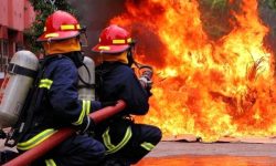 مهار حریق آشپزخانه بازار پردیس کیش