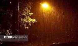 بارش باران در روستا گزدان شهر جاسک