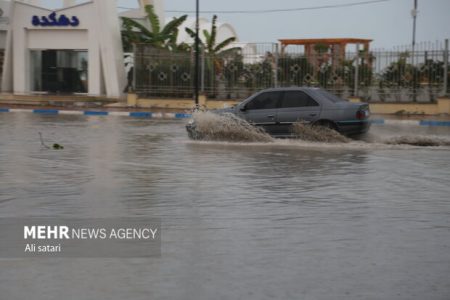 بارش باران صبحگاهی امروز در بندرکنگ