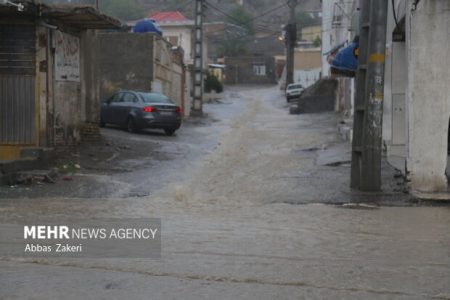 بارش شدید باران در پارسیان