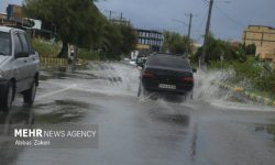 بارندگی شدید در شهر هشتبندی