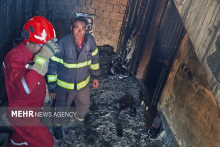 مهار آتش‌سوزی منزل مسکونی در مسکن مهر جاسک