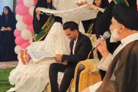 جشن ازدواج آسان ۱۴ زوج جوان در بشاگرد برگزار شد