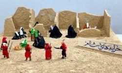 گزارش مهر از نمایشگاه کربلا تا شام در روستای مازغ میناب