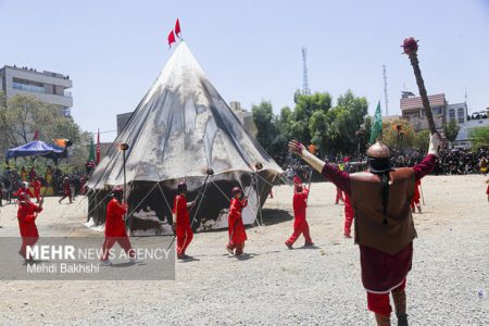 آیین خیمه سوزان روز عاشورا در جزیره کیش