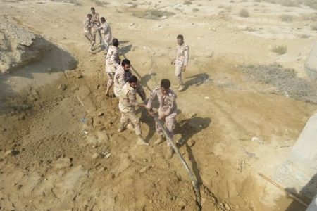 کشف و انهدام خط لوله قاچاق سوخت توسط مرزبانی هرمزگان