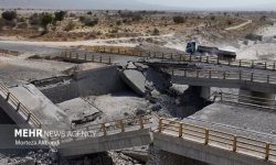 تصاویر هوایی از جنایت آمریکا در حمله به پل‌های غرب هرمزگان