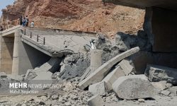 وضعیت پل محور بندرعباس به رودان بر اثر حملات آمریکایی
