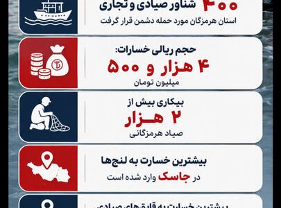 اینفوگرافیک؛ خسارت حملات دشمن آمریکایی به جامعه صیادی هرمزگان