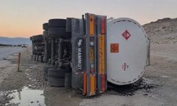 واژگونی تانکر سوخت در بندرلنگه یک مصدوم برجا گذاشت